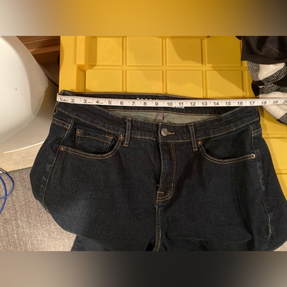 Torrid Dark Blue Straight Leg Jeans with Cuffed Hem - Picture 7 of 7